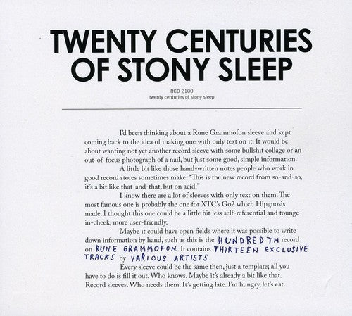 Twenty Centuries Of Stony Sleep / Various - Twenty Centuries Of Stony Sleep / Various - Music CD