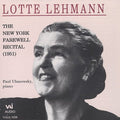 Schumann / Mendelssohn / Wagner / Lehmann - Lotte Lehmann: My Farewell Recital - Music CD