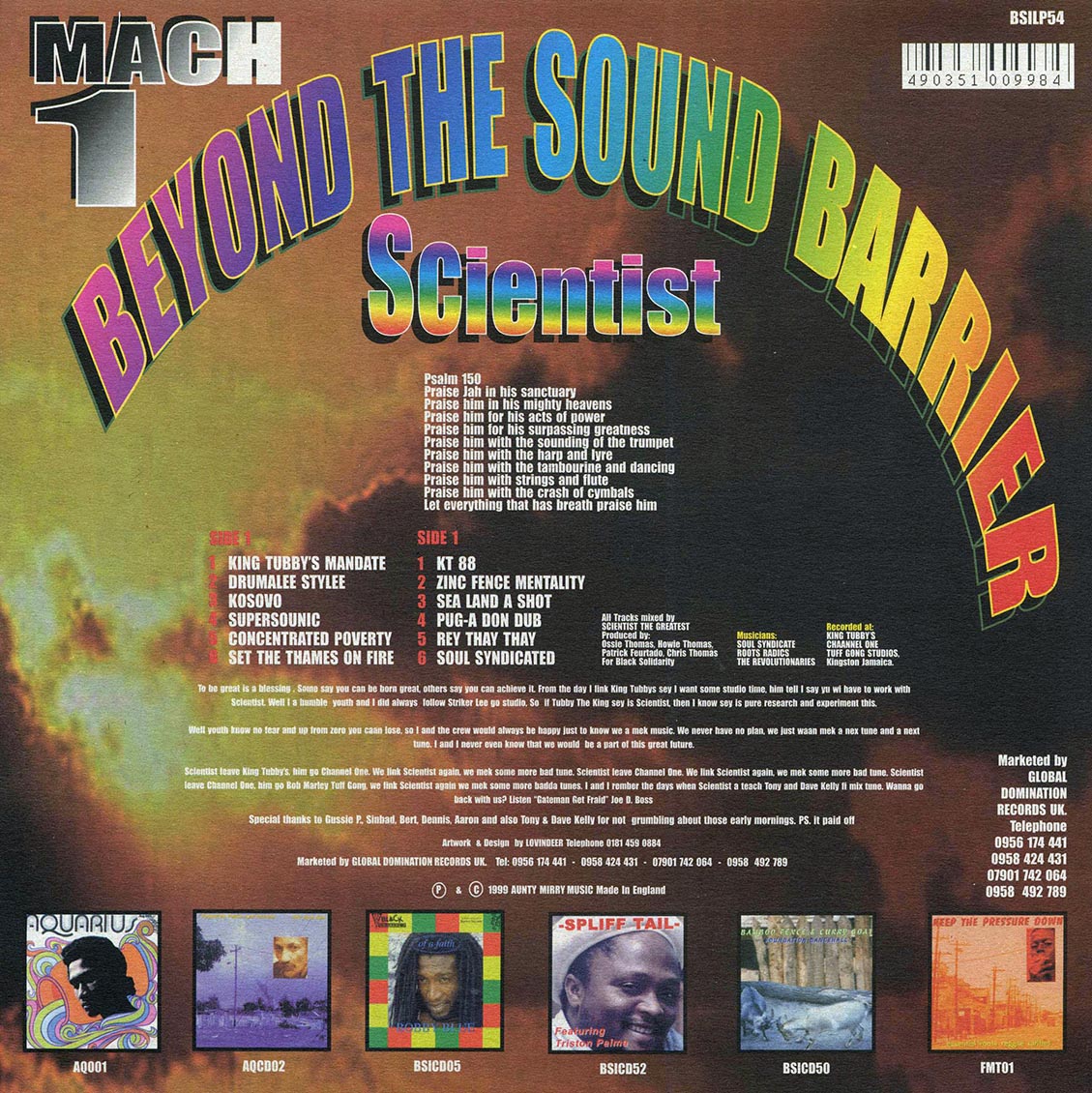 Scientist - Beyond The Sound Barrier: Mach 1 (1999 FIRST PRESS) (orig. press) Vinyl Record