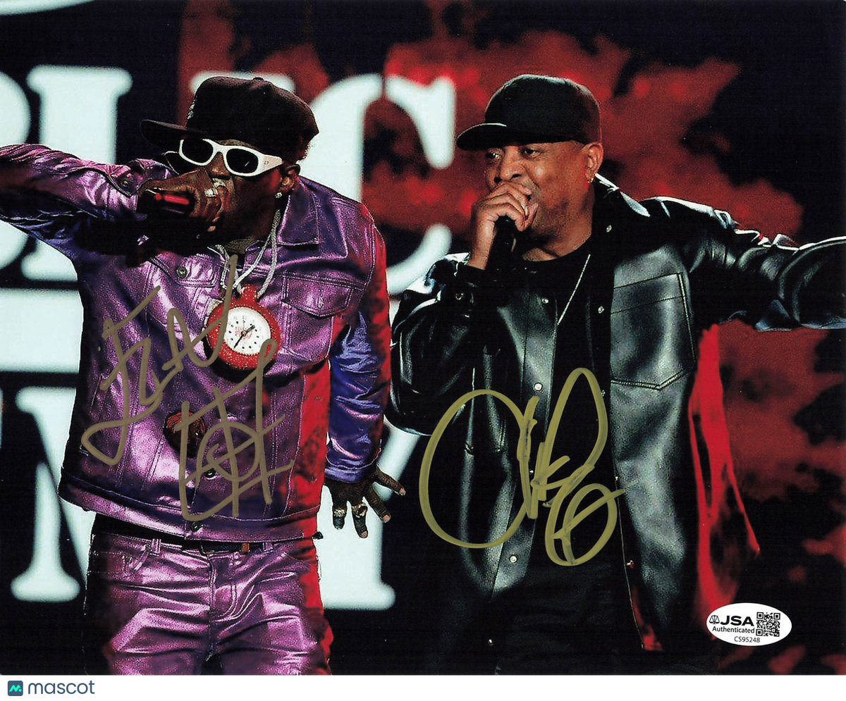 Flavor Flav and Chuck D signed 8x10 Photo Public Enemy JSA Autographed