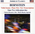 Bernstein,leonard / Opus Two / Bernard / Mazzie - Violin Sonata / Piano Trio / New Transcriptions - Music CD