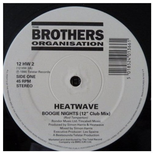 Heatwave - Boogie Nights / Too Hot To Handle - Vinyl Record