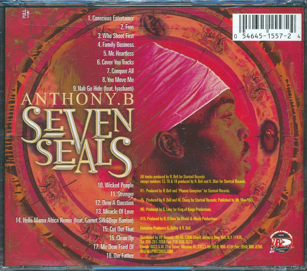 Anthony B - Seven Seals Music CD