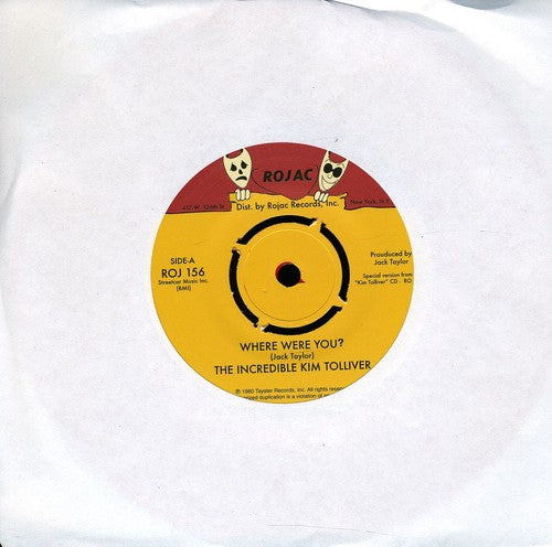 Tolliver,kim - Where Were You / You're Trying To Cop My Stuff - Vinyl Record