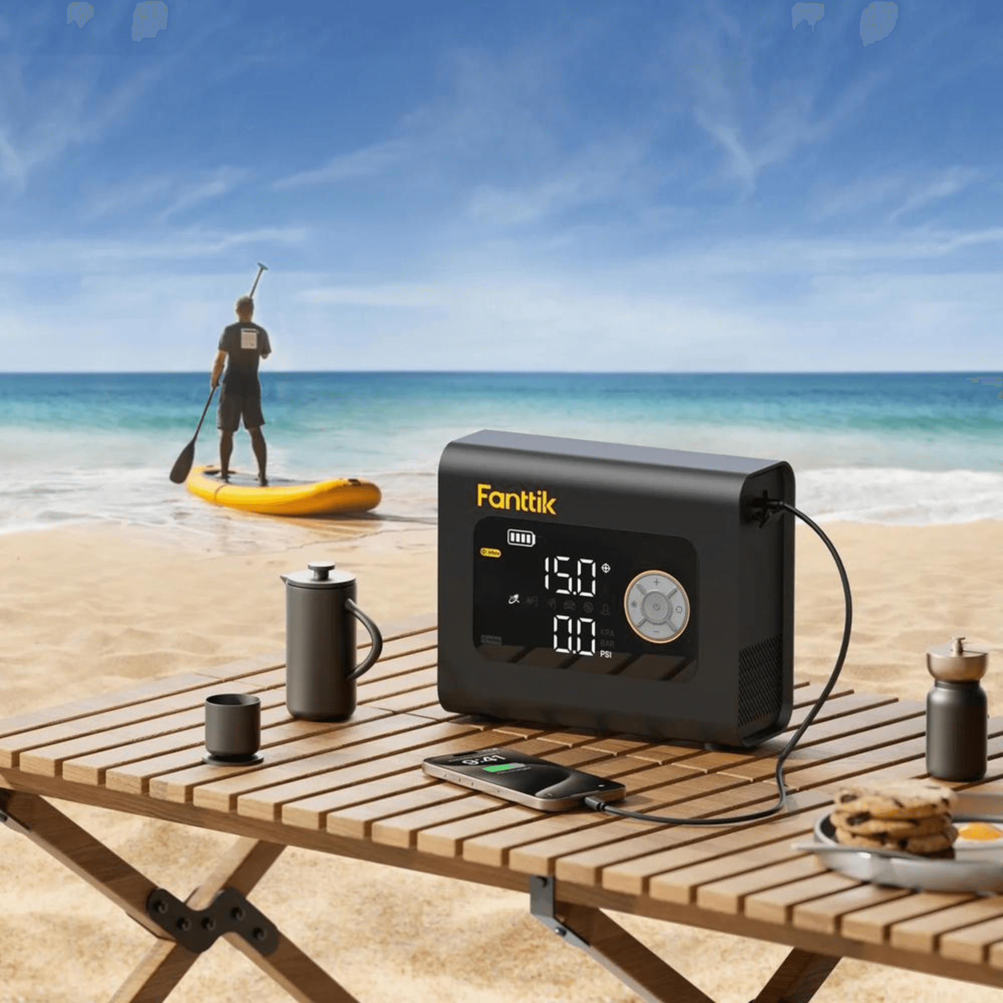 Fanttik S300 Cross Portable Air Inflator/Light/Power Bank - REFURBISHED