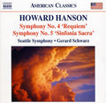 Hanson / Seattle Symphony / Schwarz - Symphonies 4 & 5 / Elegy In Memory Of Serge - Music CD
