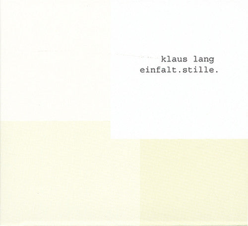 Lang,klaus - Einfalt Stille - Music CD
