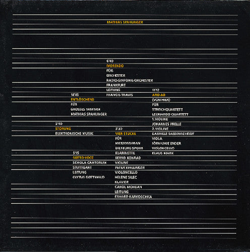 Spahlinger,mathias - Morendo - Vinyl Record