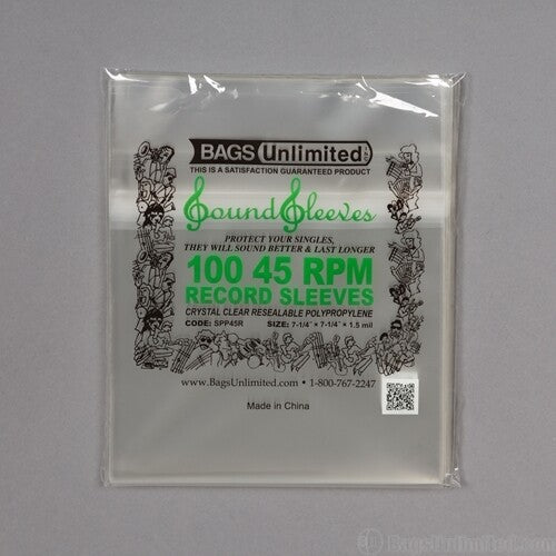 Bu Spp45r 45 Rpm Outer Slv Resealable 100 Cnt Clr - Bu Spp45r 45 Rpm Outer Slv Resealable 100 Cnt Clr - Bags/Sleeves