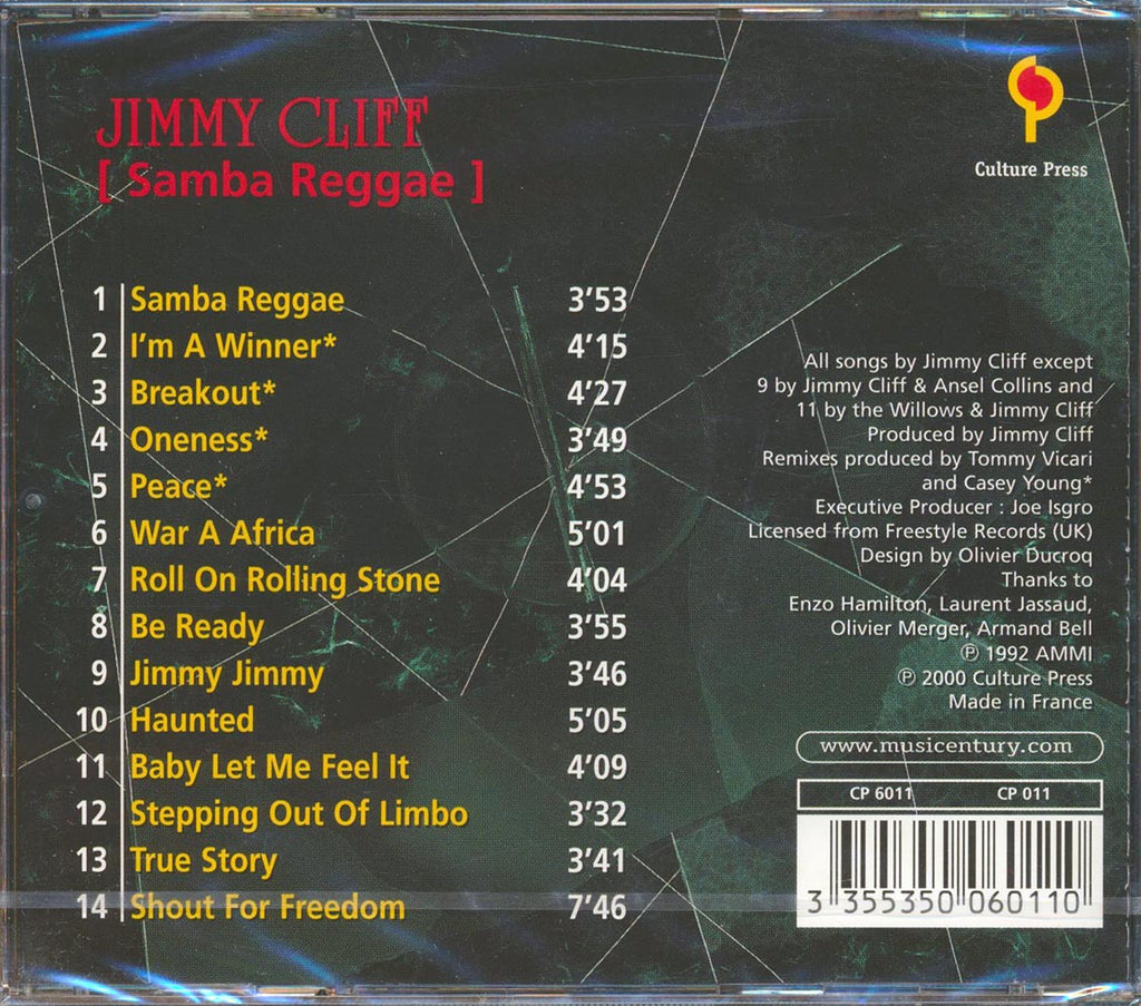 Jimmy Cliff - Samba Reggae Music CD