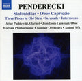 Penderecki / Capezzali - 3 Pieces In The Old Style & Serenade For Strings - Music CD