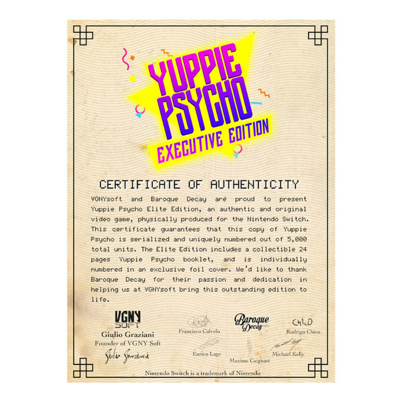VGNYsoft - Yuppie Psycho: Executive Edition - Switch