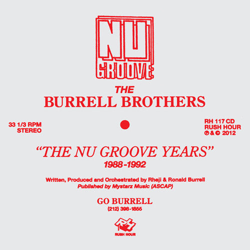 Burrell Brothers - Burrell Brothers Present: Nu Groove Years 1988-92 - Music CD
