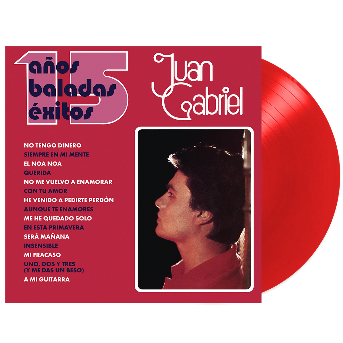 Juan Gabriel - 15 Anos Baladas Exitos Vinyl 2LP (Opaque Red) Vinyl Record