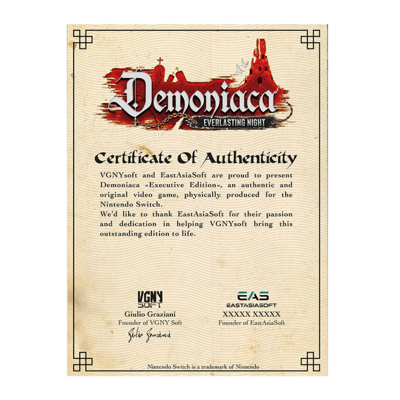 VGNYsoft - Demoniaca: Elite Edition - Switch