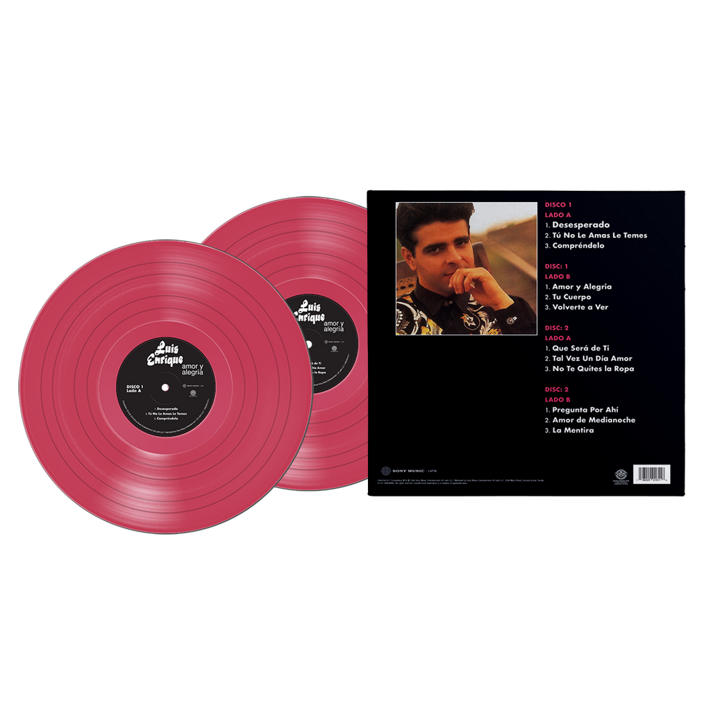 Luis Enrique - Amor Y Alegria Magenta Vinyl 2LP  Vinyl Record