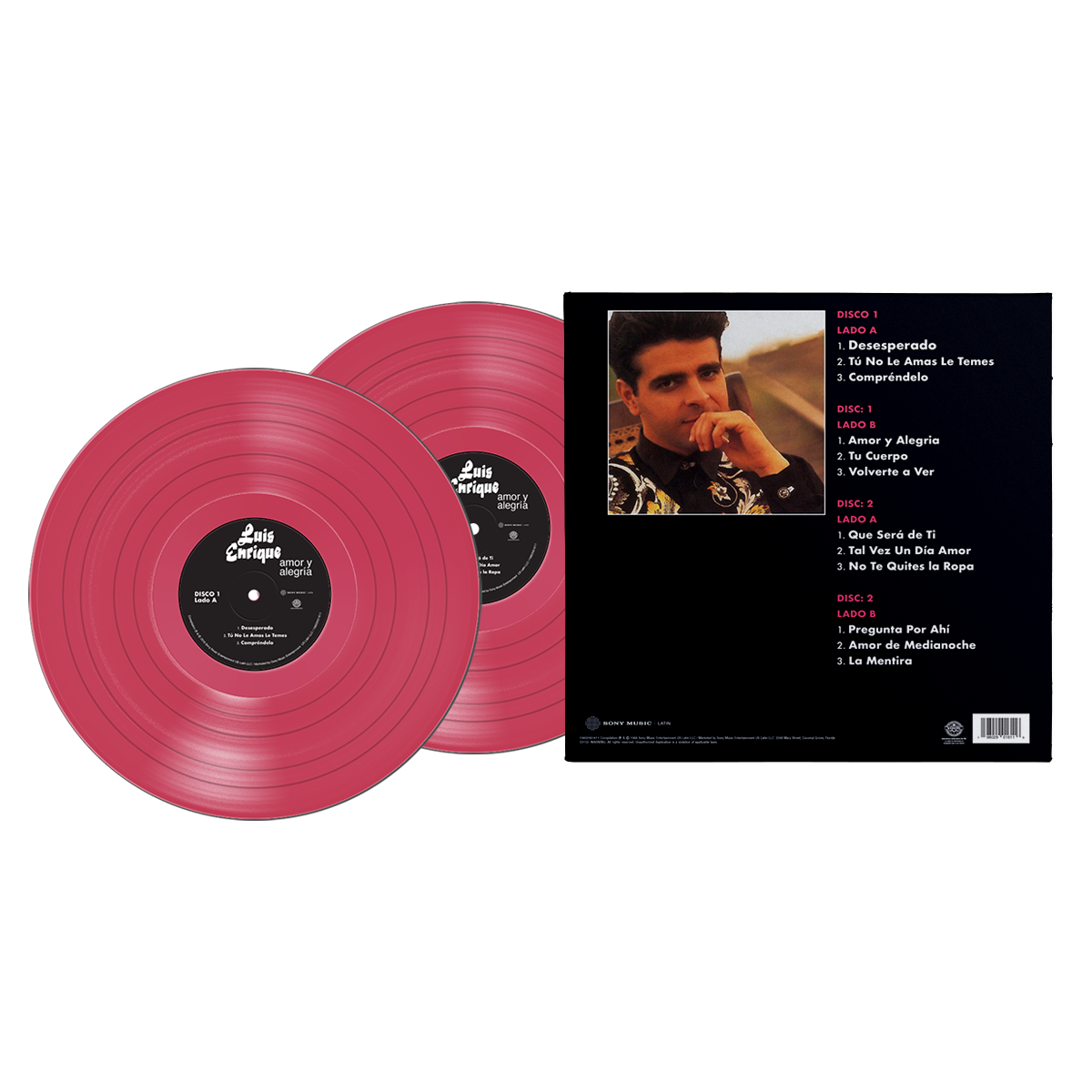 Luis Enrique - Amor Y Alegria Magenta Vinyl 2LP  Vinyl Record