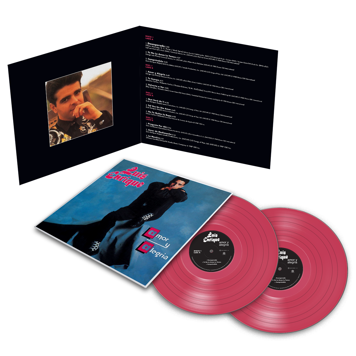 Luis Enrique - Amor Y Alegria Magenta Vinyl 2LP  Vinyl Record