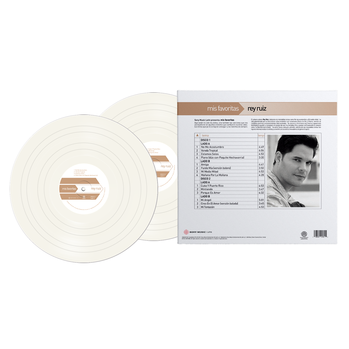 Rey Ruiz - Mis Favoritas Light Beige Vinyl 2LP Vinyl Record
