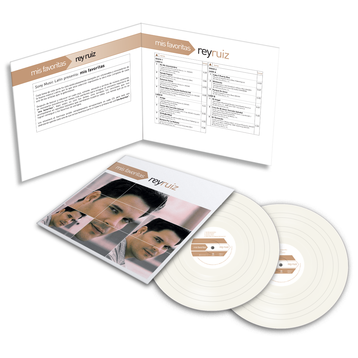 Rey Ruiz - Mis Favoritas Light Beige Vinyl 2LP Vinyl Record