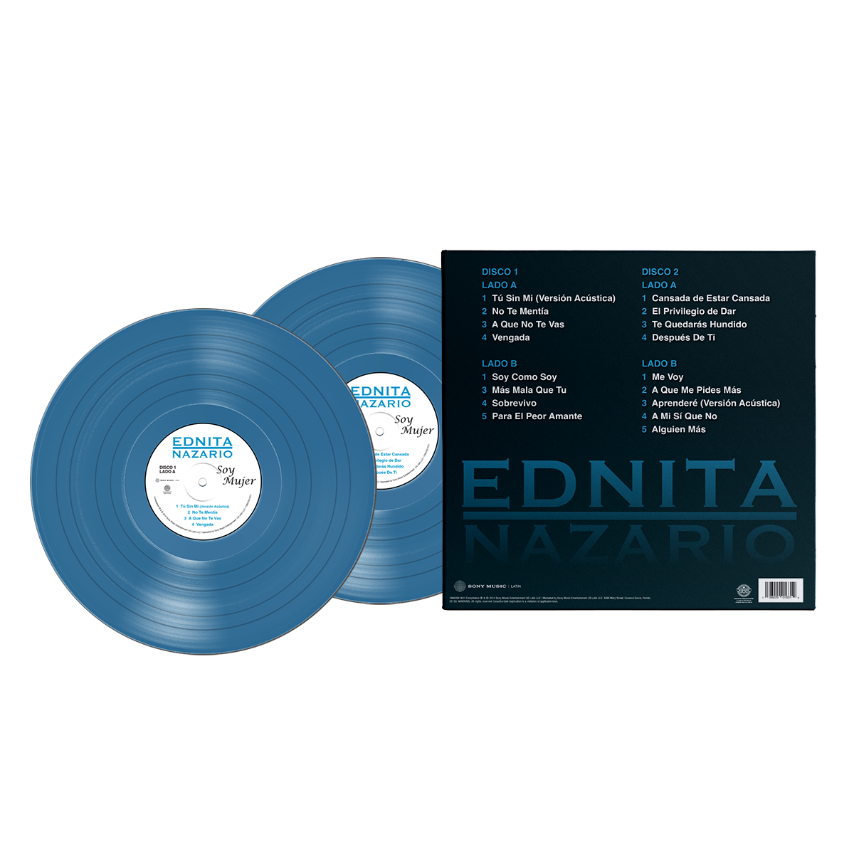 Ednita Nazario - Soy Mujer Aqua Vinyl 2LP Vinyl Record