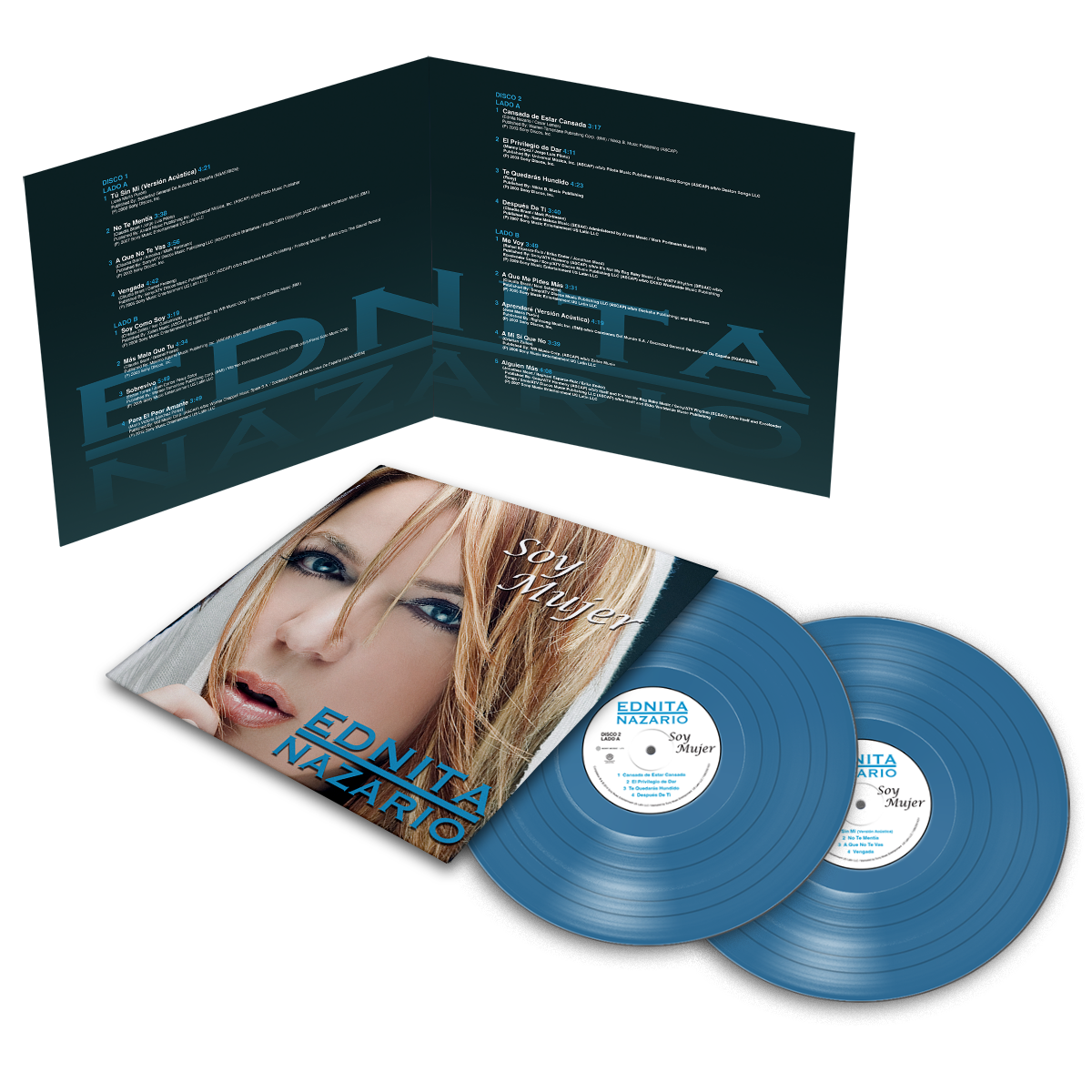 Ednita Nazario - Soy Mujer Aqua Vinyl 2LP Vinyl Record