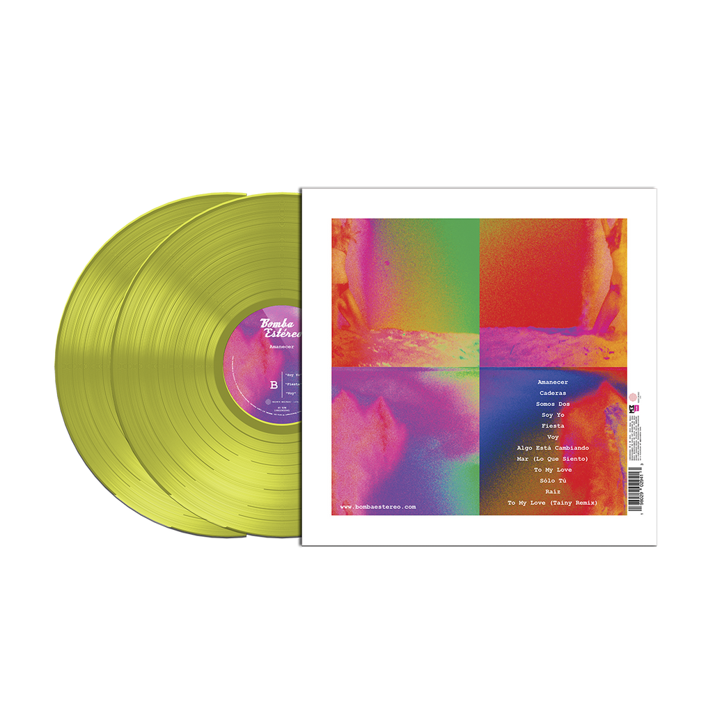 Bomba Estereo - Amanecer 10 Year Anniversary Highlighter Yellow Vinyl 2LP Vinyl Record