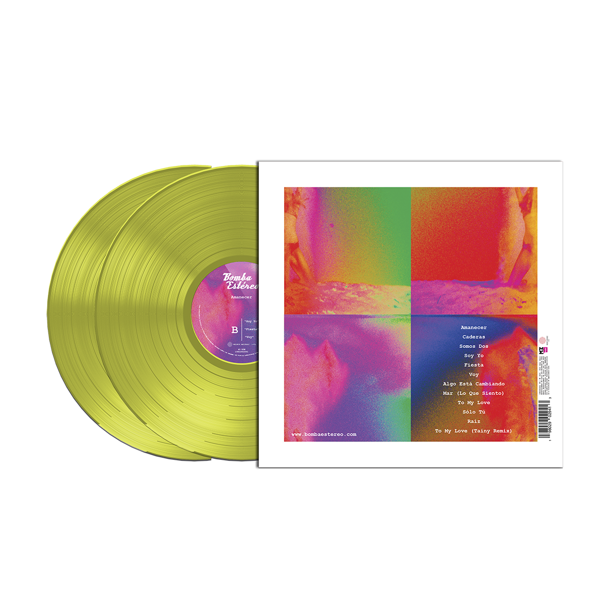 Bomba Estereo - Amanecer 10 Year Anniversary Highlighter Yellow Vinyl 2LP Vinyl Record