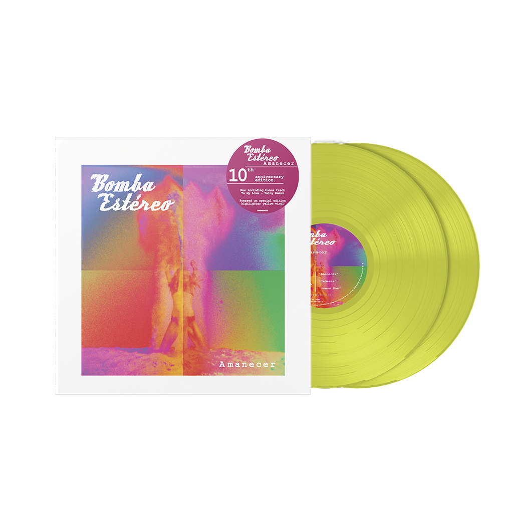Bomba Estereo - Amanecer 10 Year Anniversary Highlighter Yellow Vinyl 2LP Vinyl Record