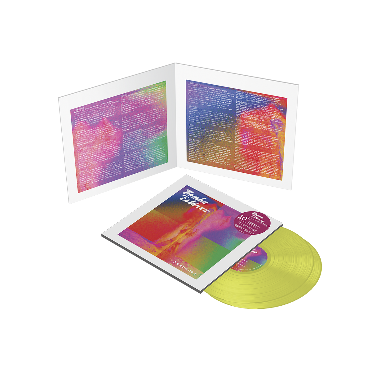 Bomba Estereo - Amanecer 10 Year Anniversary Highlighter Yellow Vinyl 2LP Vinyl Record