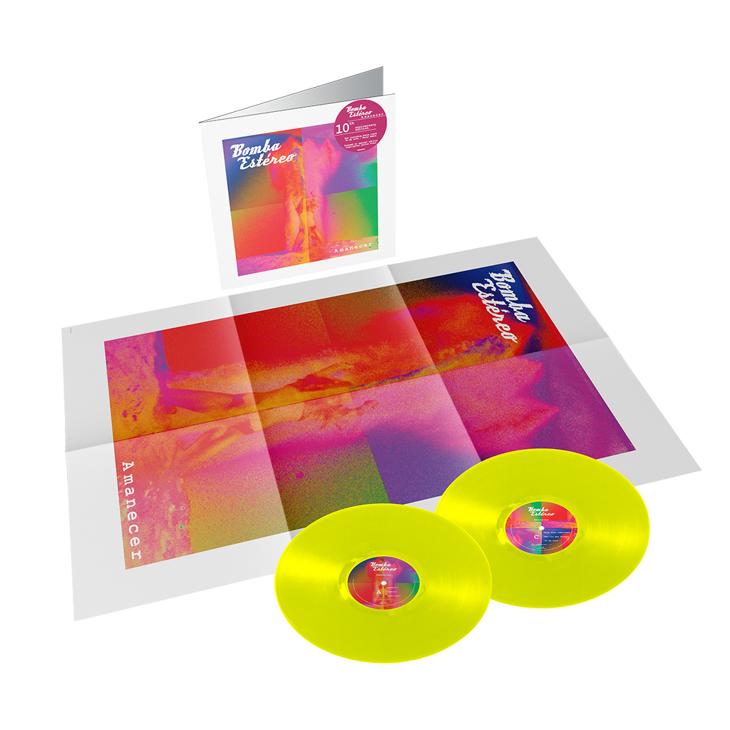 Bomba Estereo - Amanecer 10 Year Anniversary Highlighter Yellow Vinyl 2LP Vinyl Record