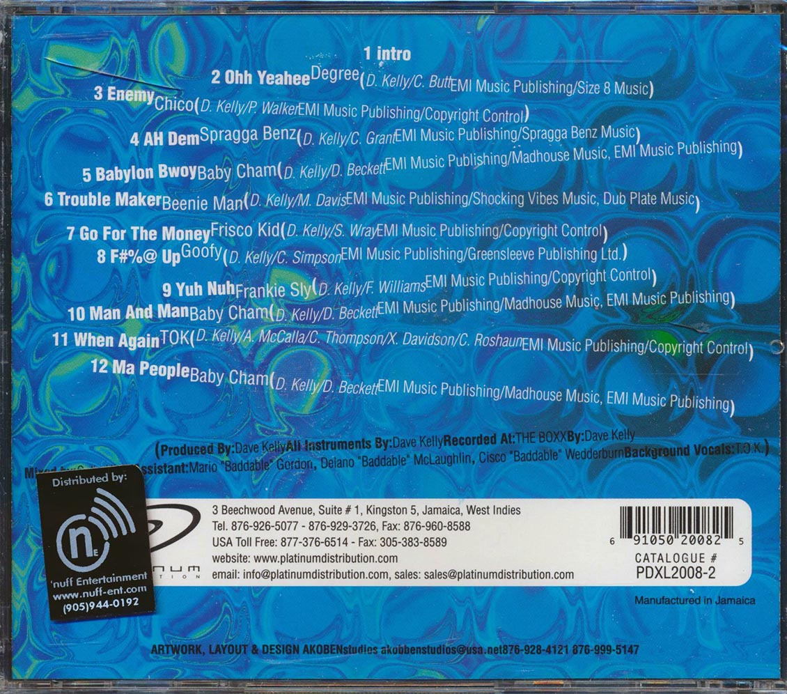 Beenie Man, TOK, Baby Cham, Etc. - Bounce Rhythm Megamix (rhythm: "Bounce") Music CD
