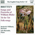 Britten / Williams / Burnside - Songs & Proverbs & Tit For Tat & Folk-songs - Music CD