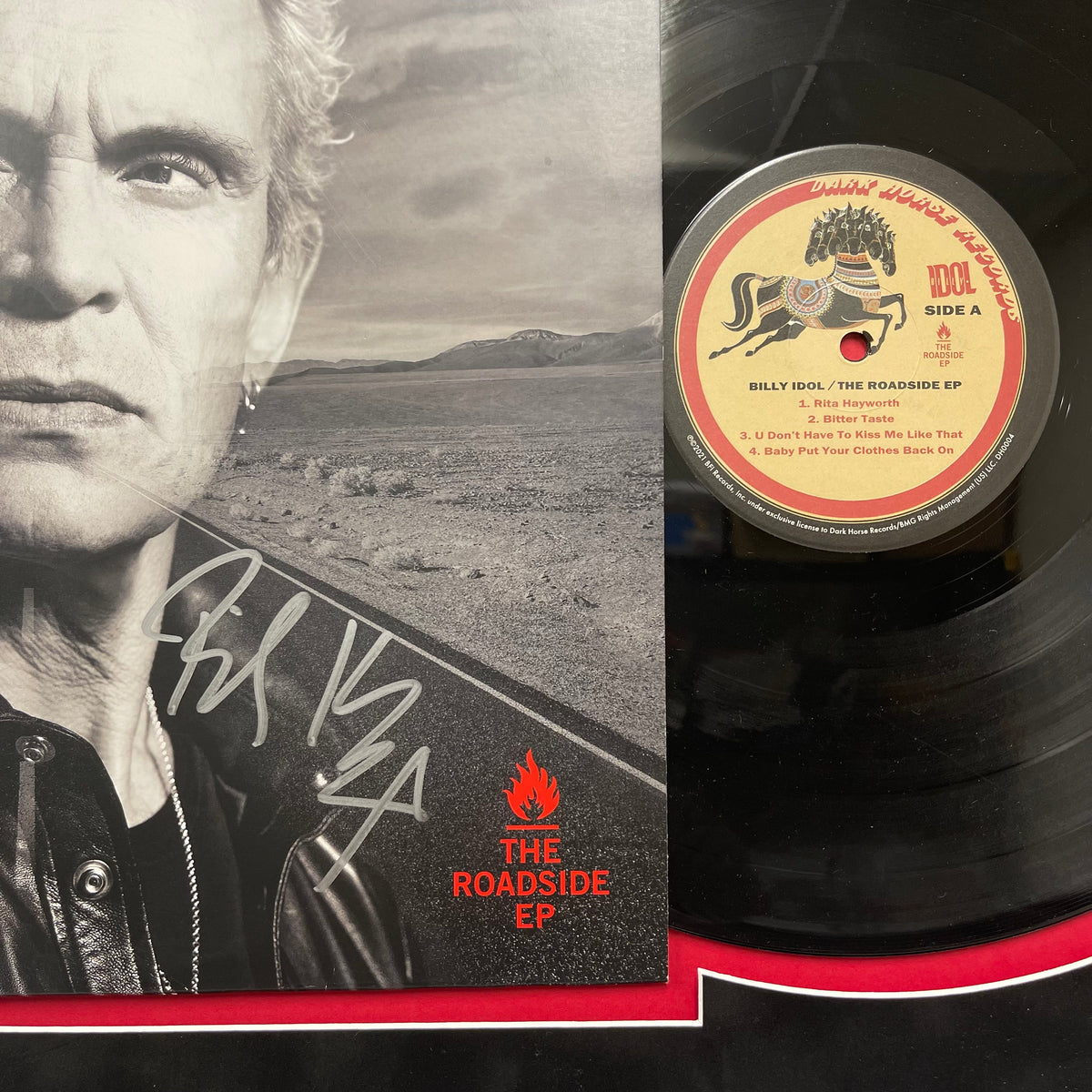 Billy Idol Signed The Roadside Custom Framed Vinyl Album PSA Autographed
