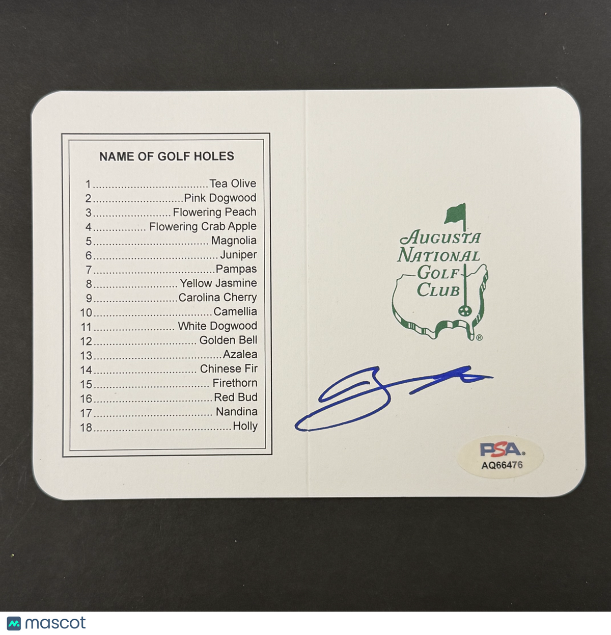 Byeong-hun An Signed Golf Masters Golf Scorecards PSA Autographed