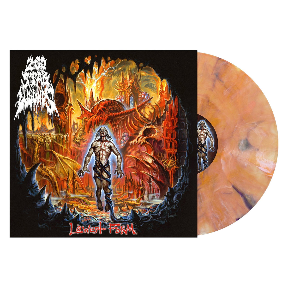 PRE-ORDER: 200 Stab Wounds - Lowest Form ["Rigor Mortis" - Yellow Orange, Black Marble Vinyl] Vinyl Record