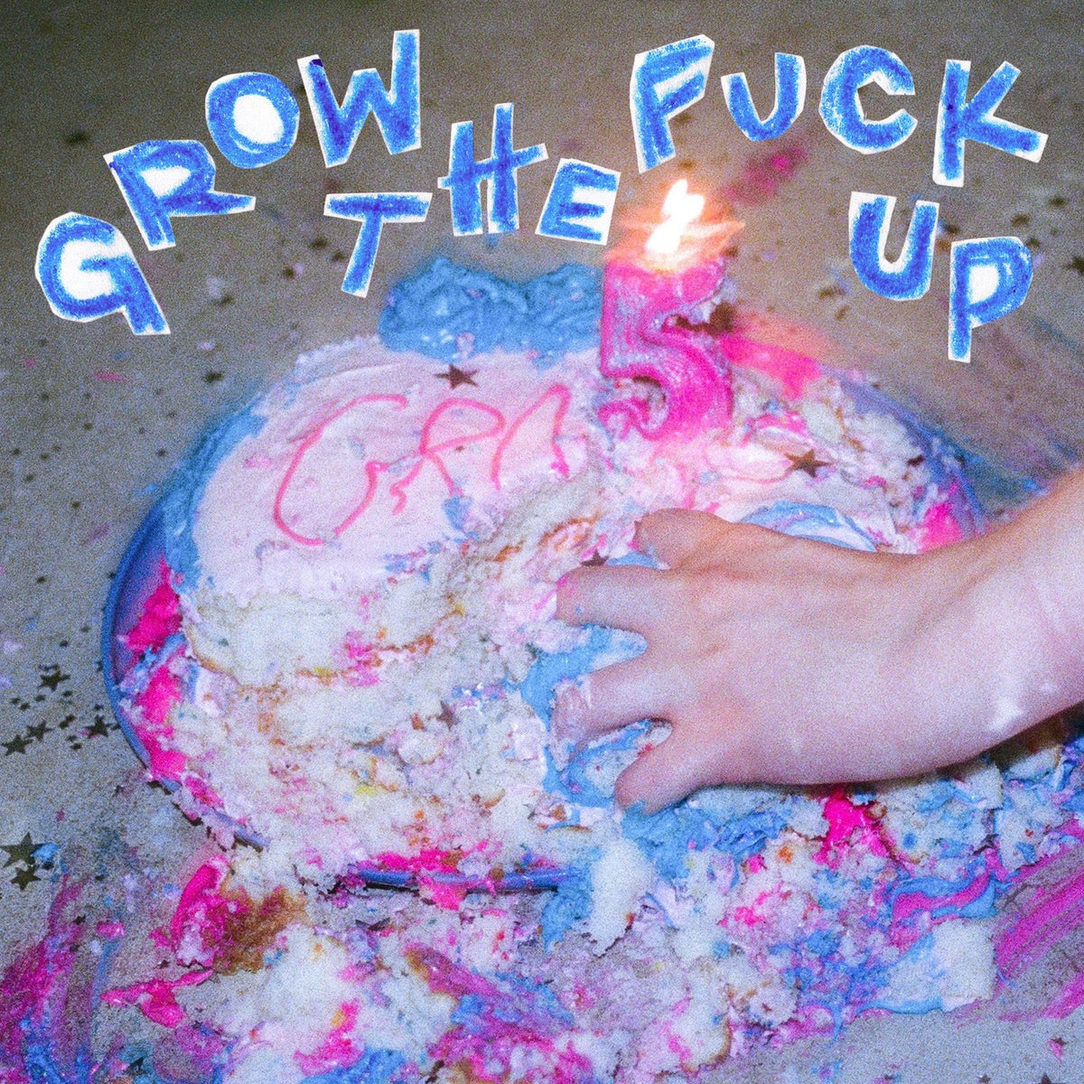 VIAL - Grow The Fuck Up (Twister— Base Cobalt Blue W/ White and Baby Blue Spokes Vinyl) Vinyl Record