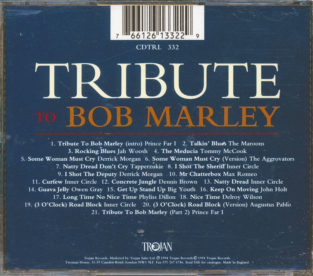 Prince Far I, Inner Circle, Phyllis Dillon, Tommy McCook, Etc. - Tribute To Bob Marley (21 tracks) Music CD