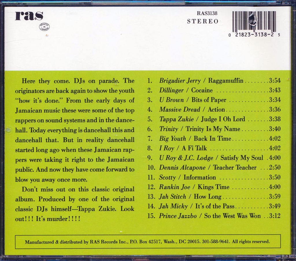 Brigadier Jerry, Ranking Joe, I Roy, Tappa Zukie, Etc. - Old Time DJ Come Back Again (marked/ltd stock) Music CD