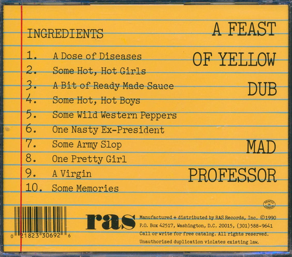 Mad Professor - A Feast Of Yellow Dub Music CD