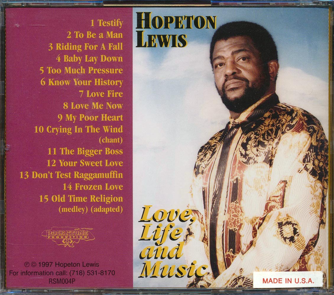 Hopeton Lewis - Love Life And Music Music CD