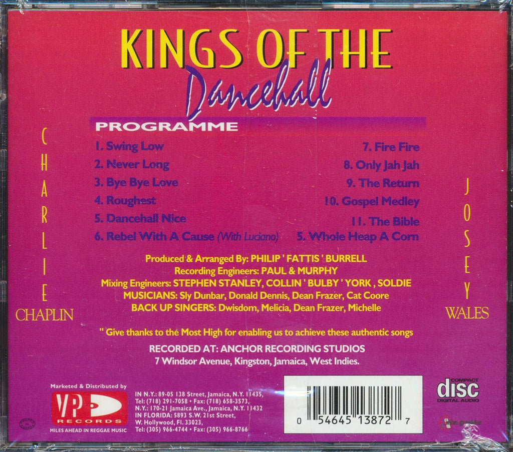 Charlie Chaplin, Josey Wales - Kings Of The Dancehall Music CD