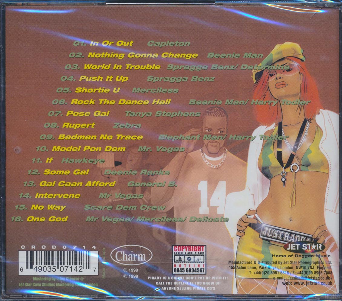 Capleton, Mr. Vegas, Beenie Man, Etc. - Just Ragga Volume 14 Music CD