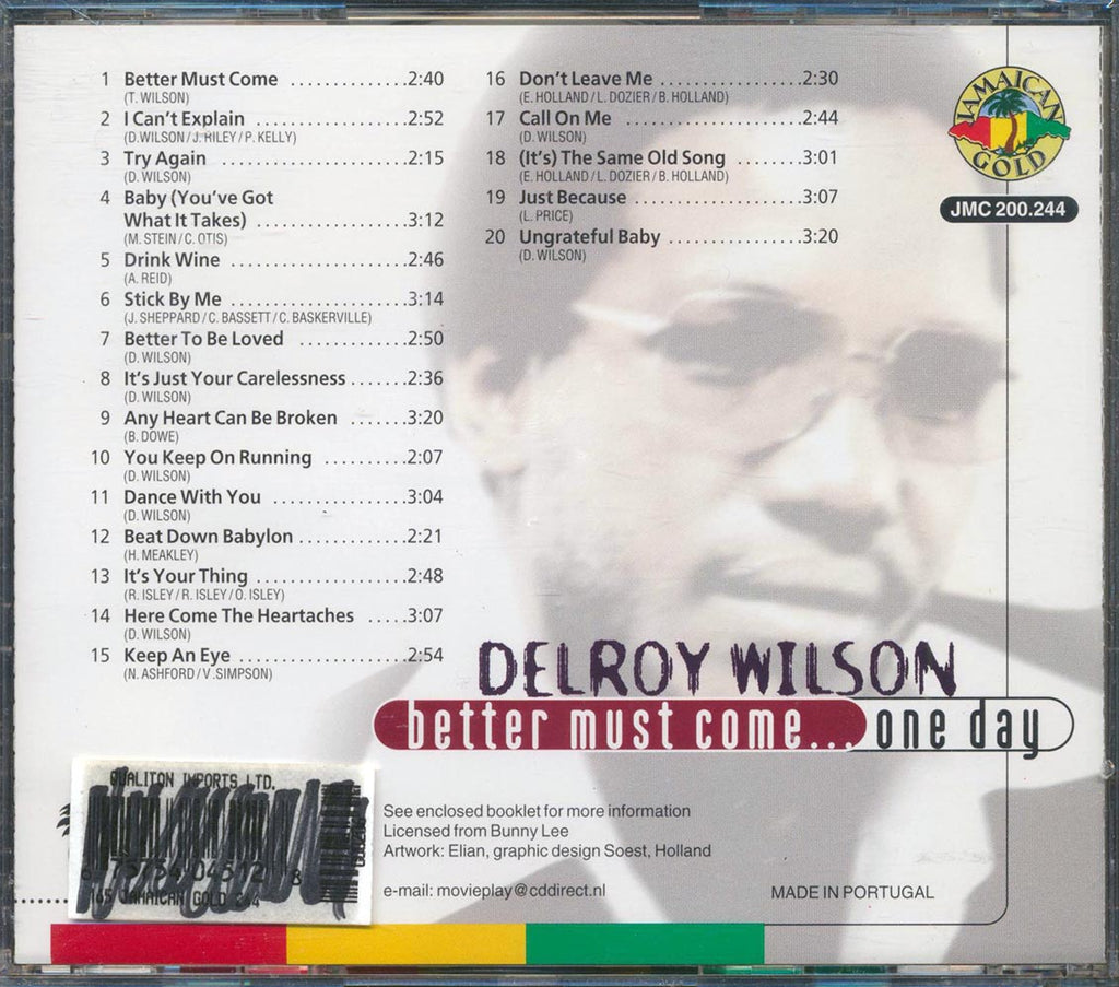 Delroy Wilson - Better Must Come One Day (20 tracks) Music CD