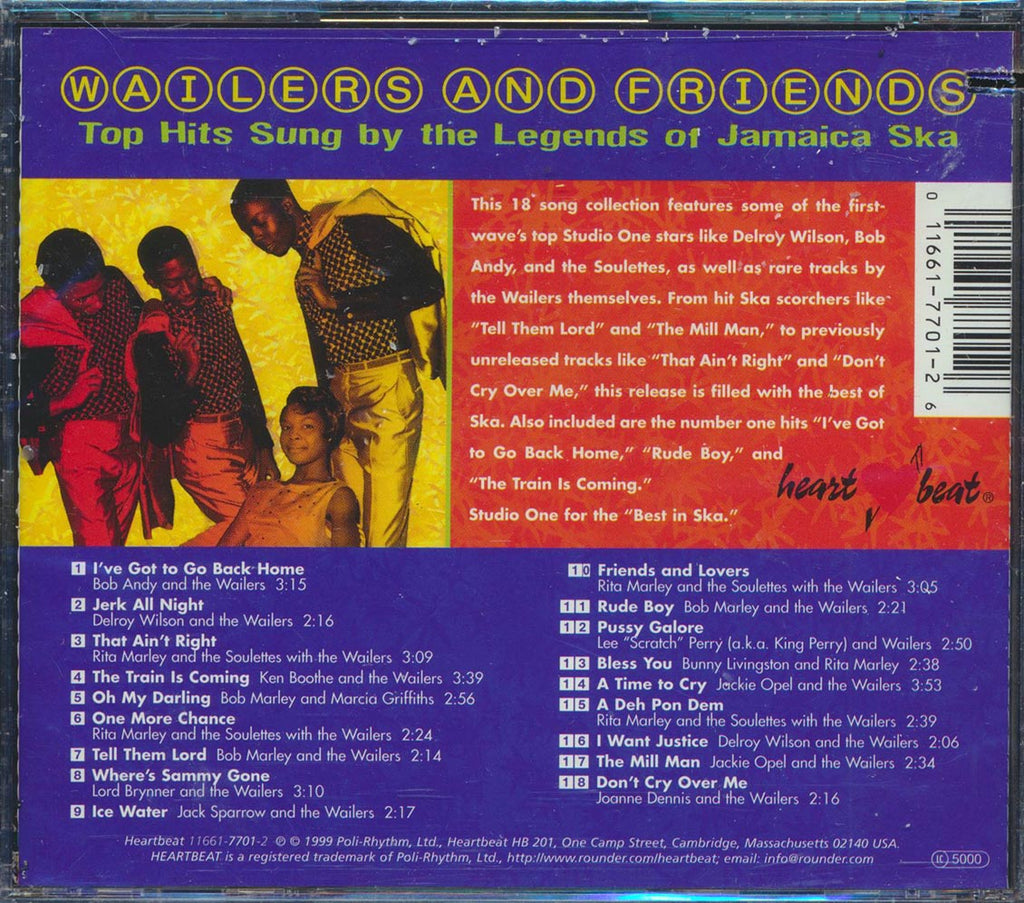 Bob Marley - Top Hits Sung By The Legends Of Jamaica Ska (Wailers & Friends) Music CD