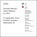 Marclay,christian / Kajiwara,toshio / Dj Olive - 21 September 2002 - Vinyl Record