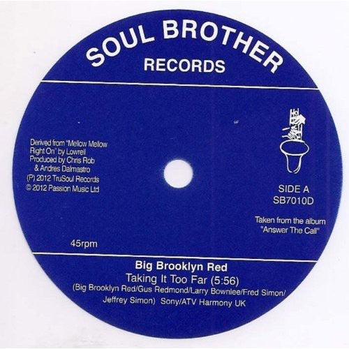 Big Brooklyn Red - Taking It Too Far - Vinyl Record