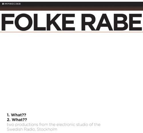 Folke Rabe - What - Music CD