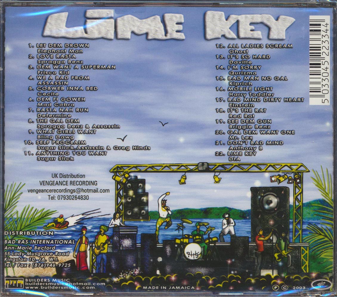 Elephant Man, Determine, Daville, Etc. - Lime Key Rhythm (rhythm: "Lime Key") (22 tracks) Music CD