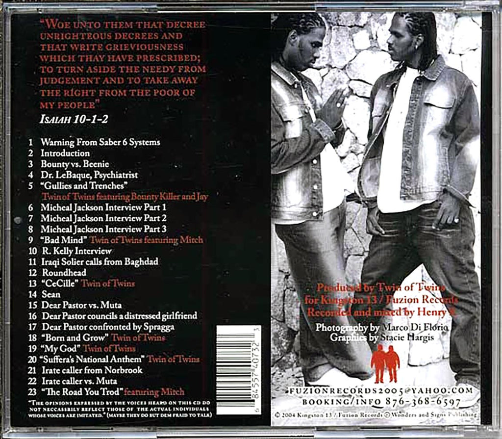 Twin Of Twins - Crucifiction Of The Ghetto: Stir It Up Volume 5 (23 tracks) Music CD